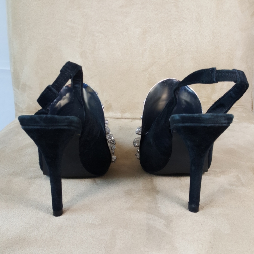 Obsession Rules Rhinestone Studded Slingbacks - image 6